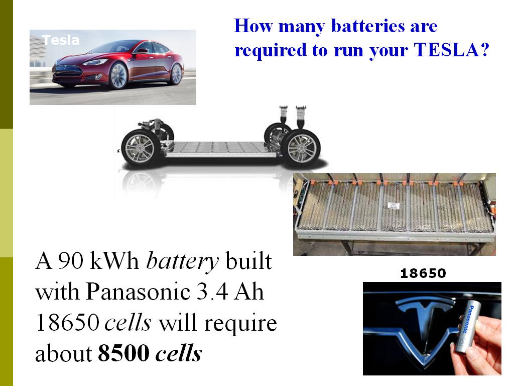 How many batteries are required to run your TESLA?