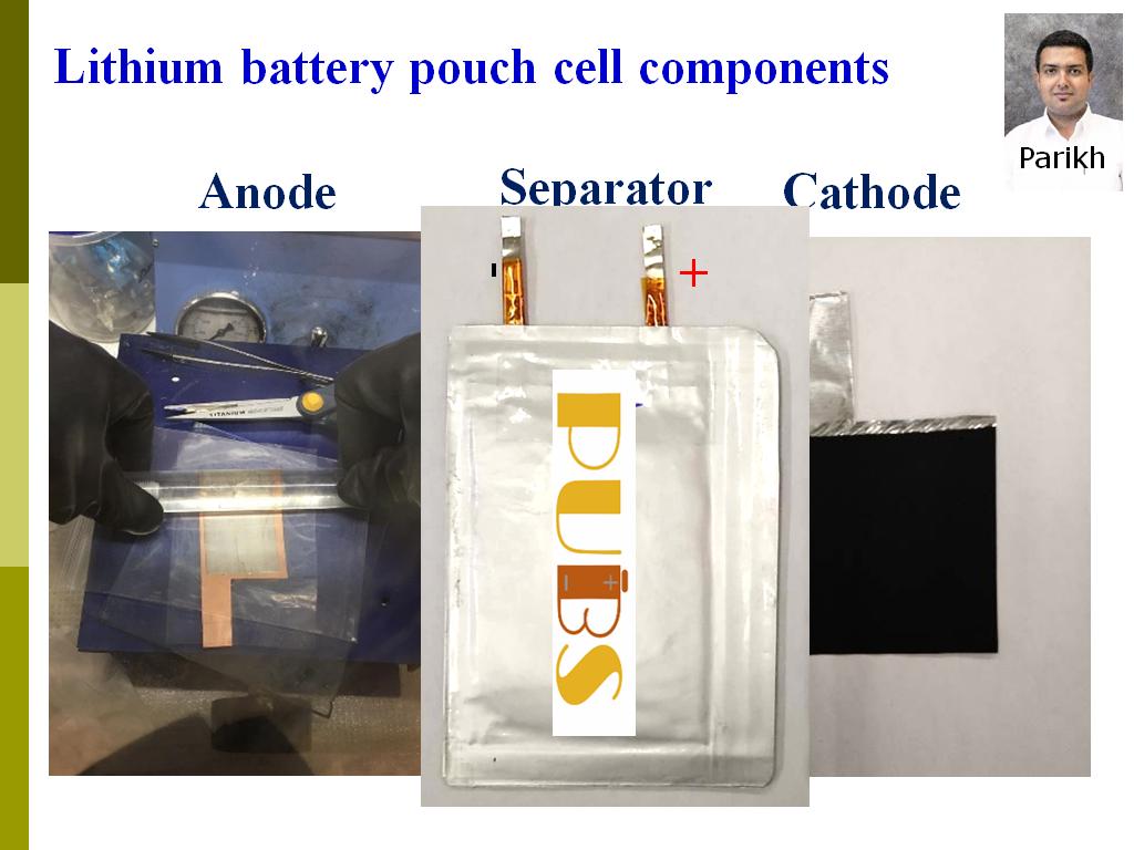 Lithium battery pouch cell components