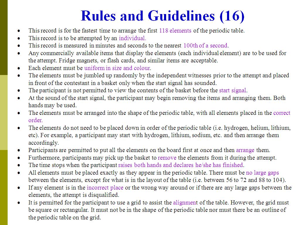 Rules and Guidelines (16)