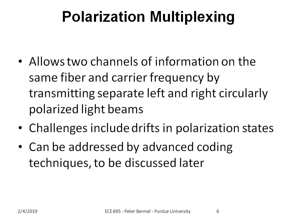 Polarization Multiplexing