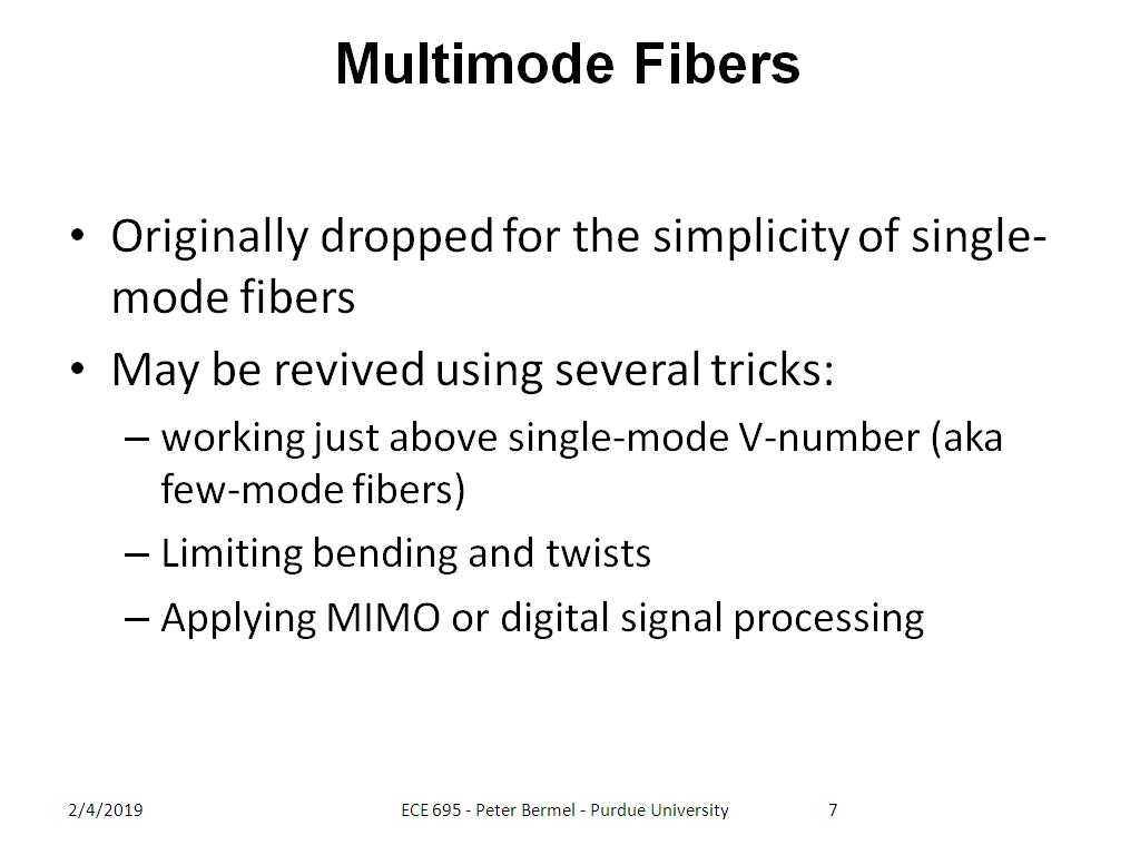 Multimode Fibers