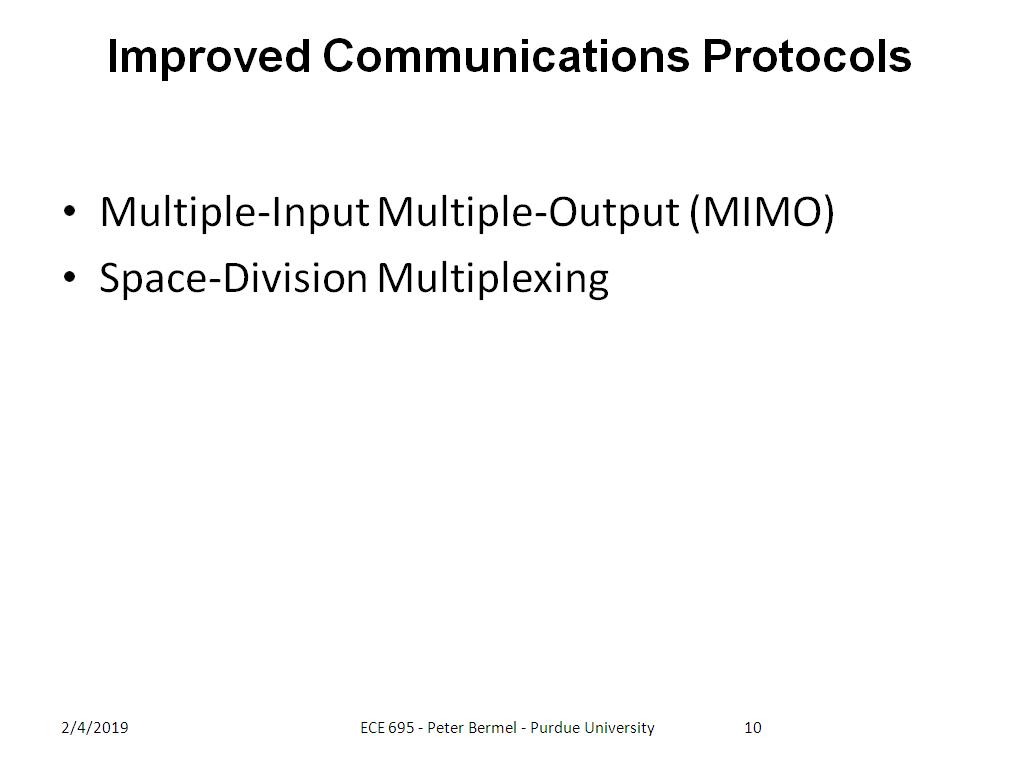Improved Communications Protocols