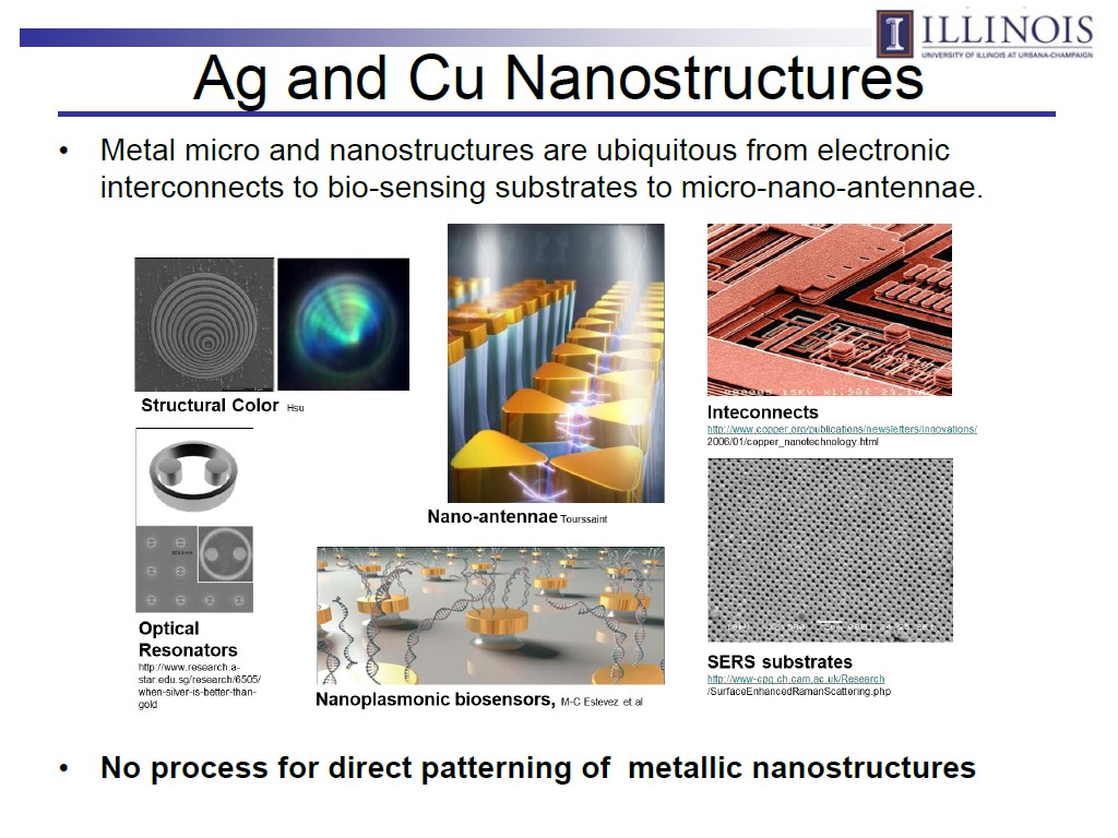 Ag and Cu Nanostructures
