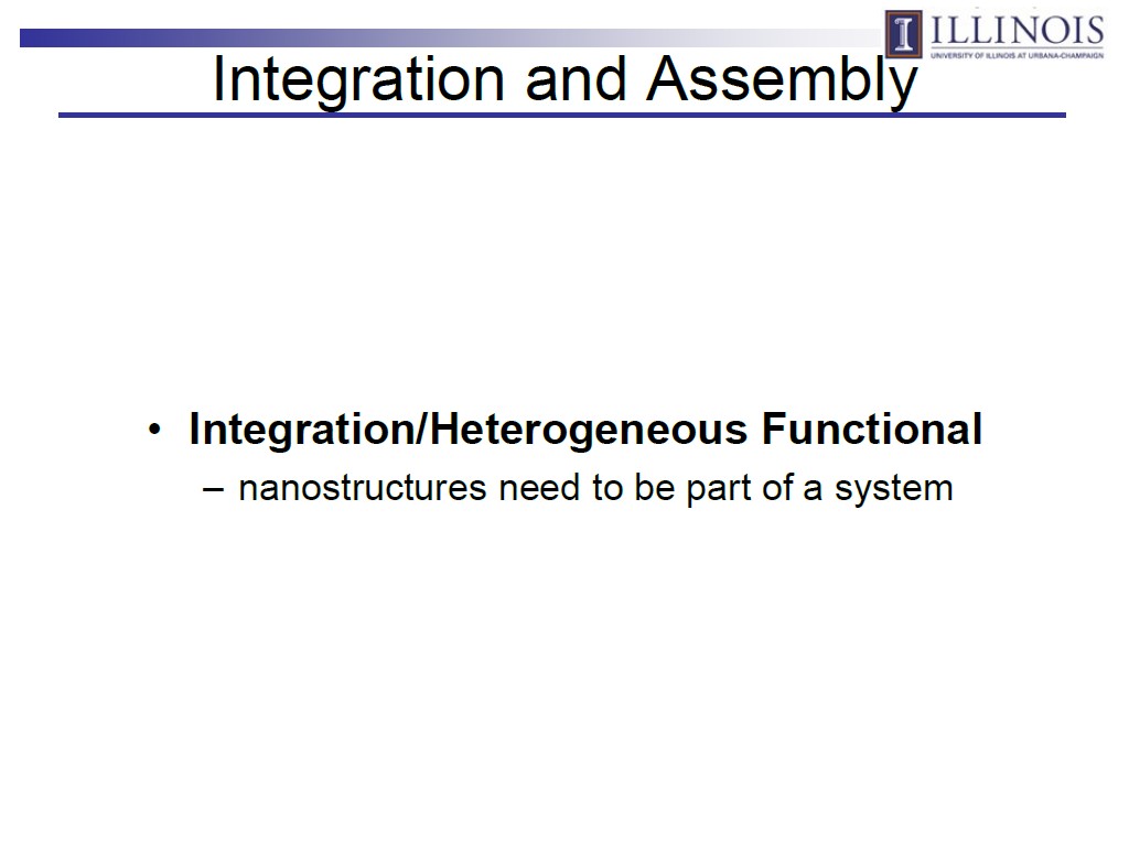Integration and Assembly