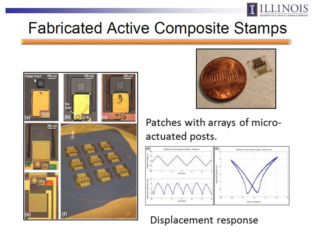 Fabricated Active Composite Stamps