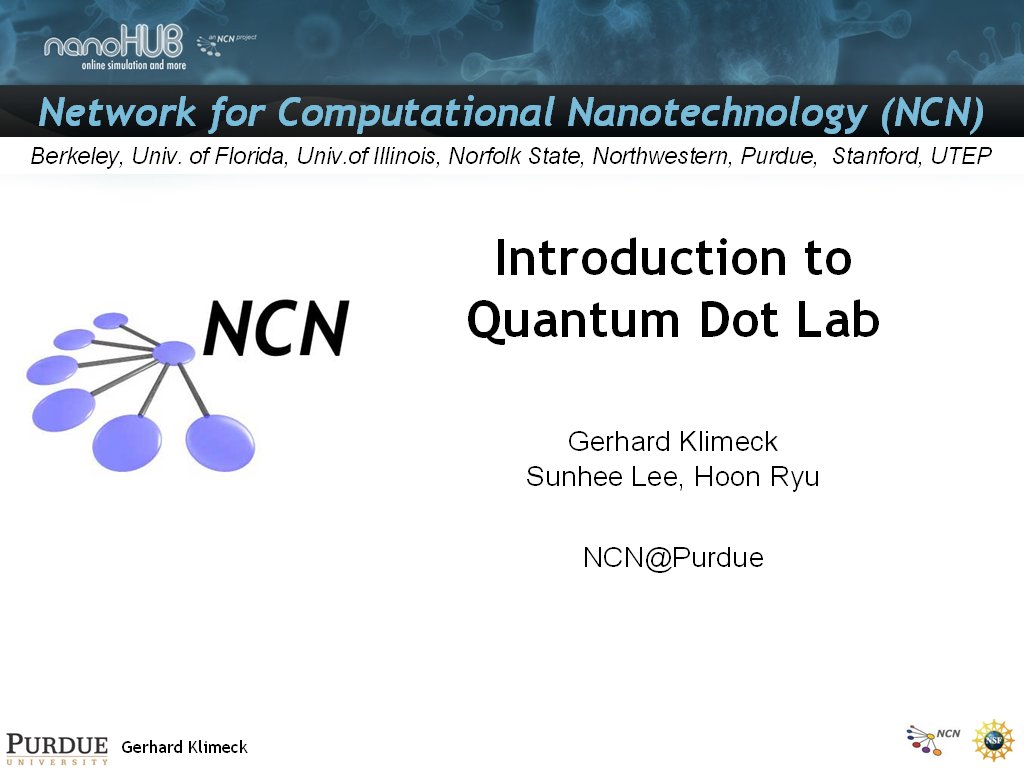 Introduction to Quantum Dot Lab