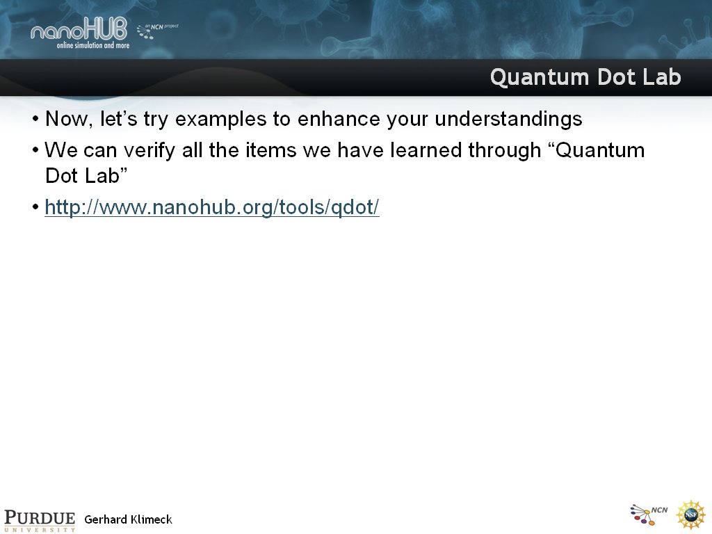 Quantum Dot Lab