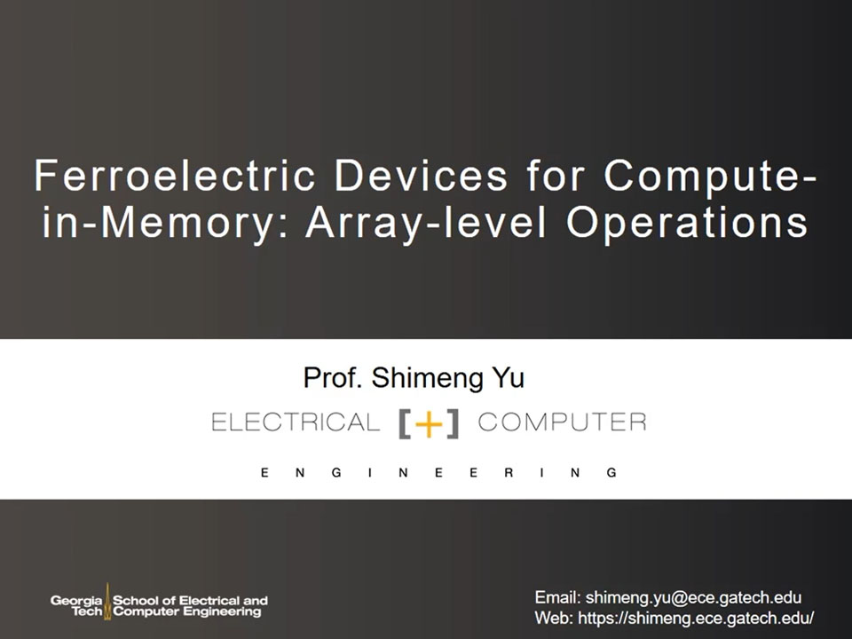 Ferroelectric Devices for Compute-in-Memory: Array-level Operations