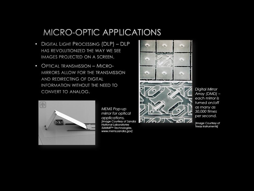 Micro-Optic Applications