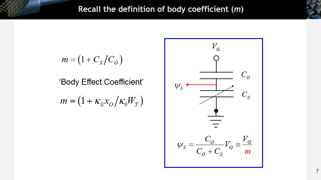 Recall the definition of body coefficient (m)
