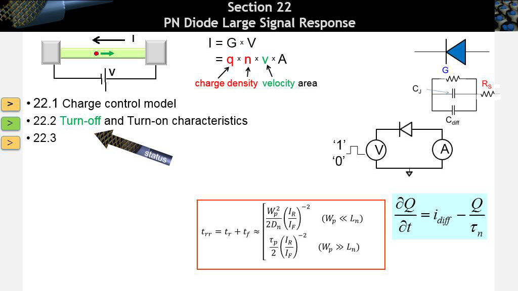 Section 22 PN Diode Large Signal Response