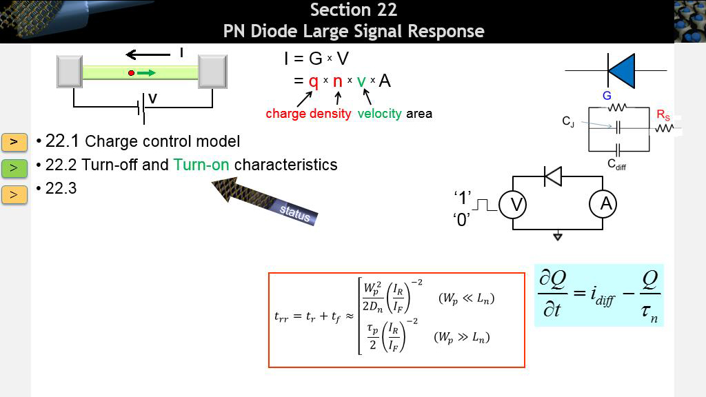 Section 22 PN Diode Large Signal Response