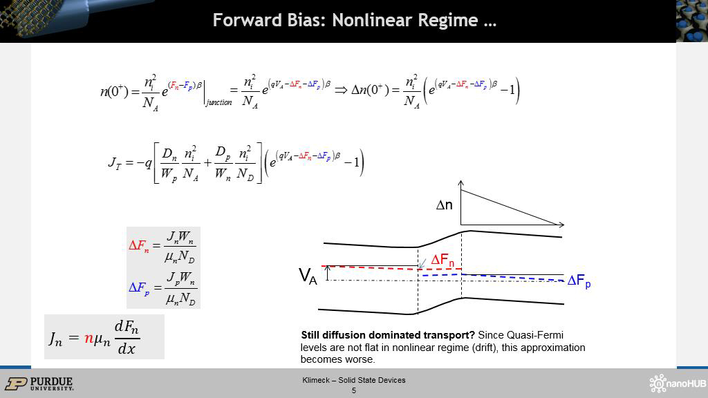 Forward Bias: Nonlinear Regime …
