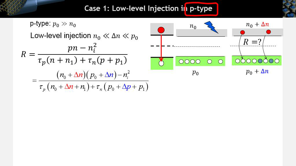 Case 1: Low-level Injection in p-type