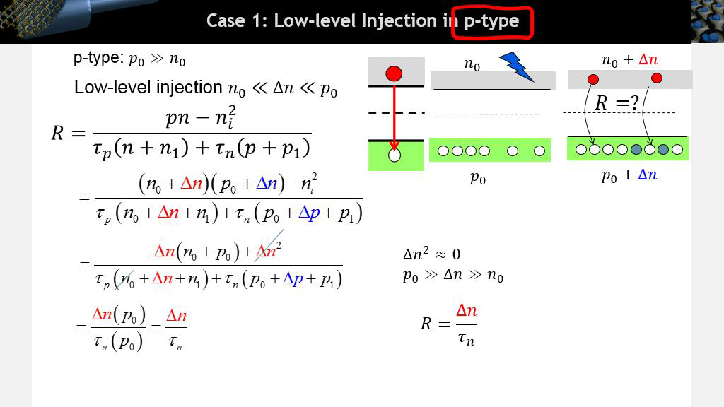 Case 1: Low-level Injection in p-type