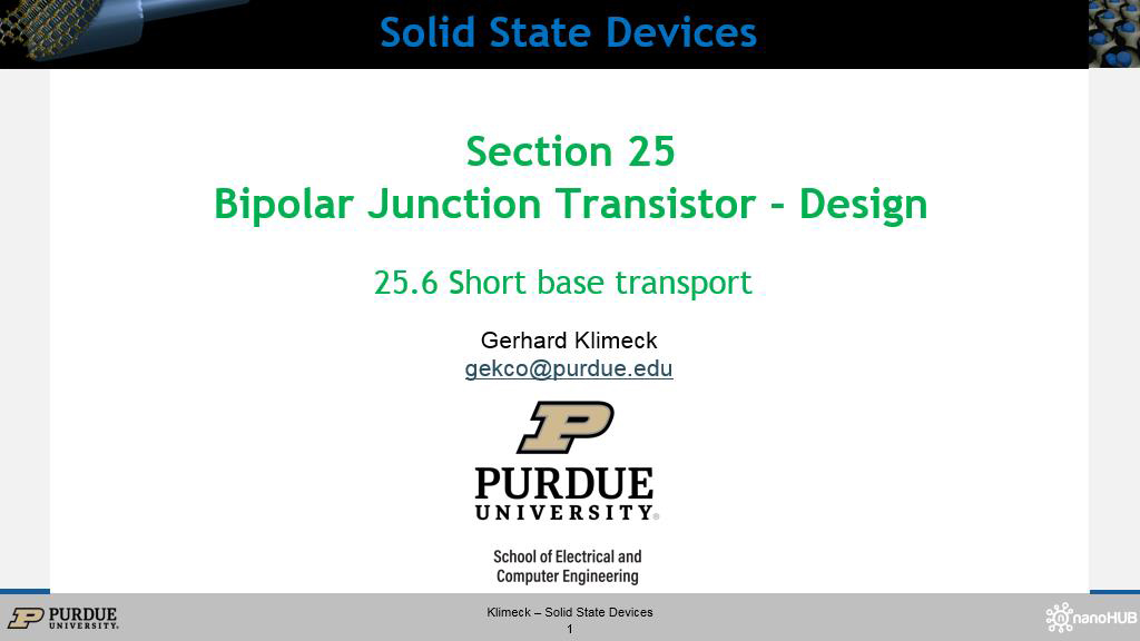 Section 25.6 Short base transport