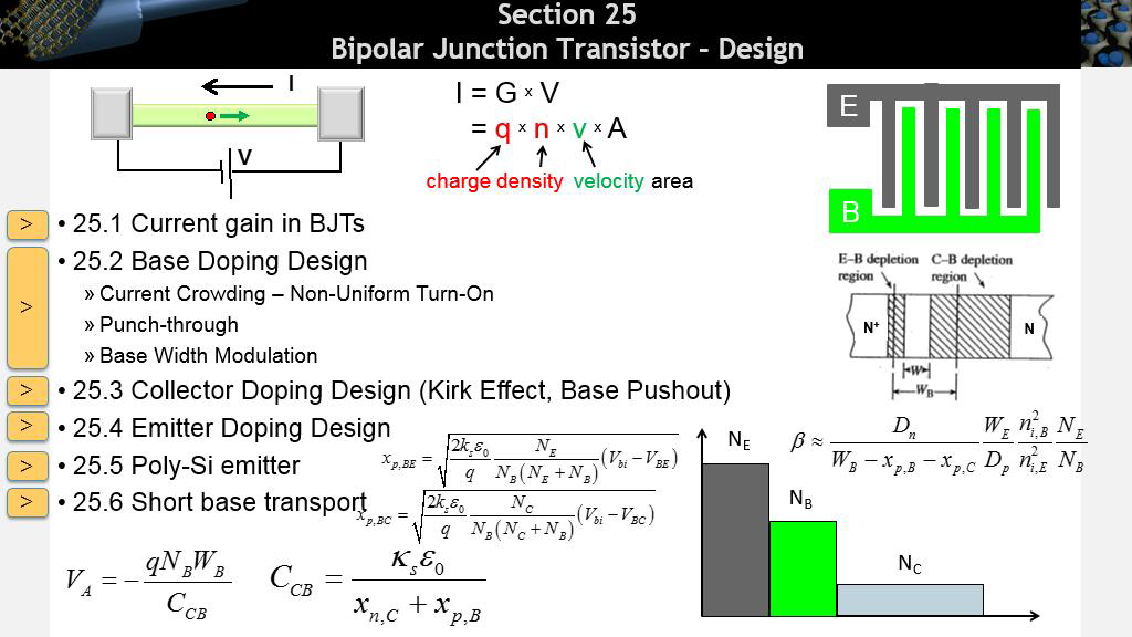 Section 25 Bipolar Junction Transistor – Design