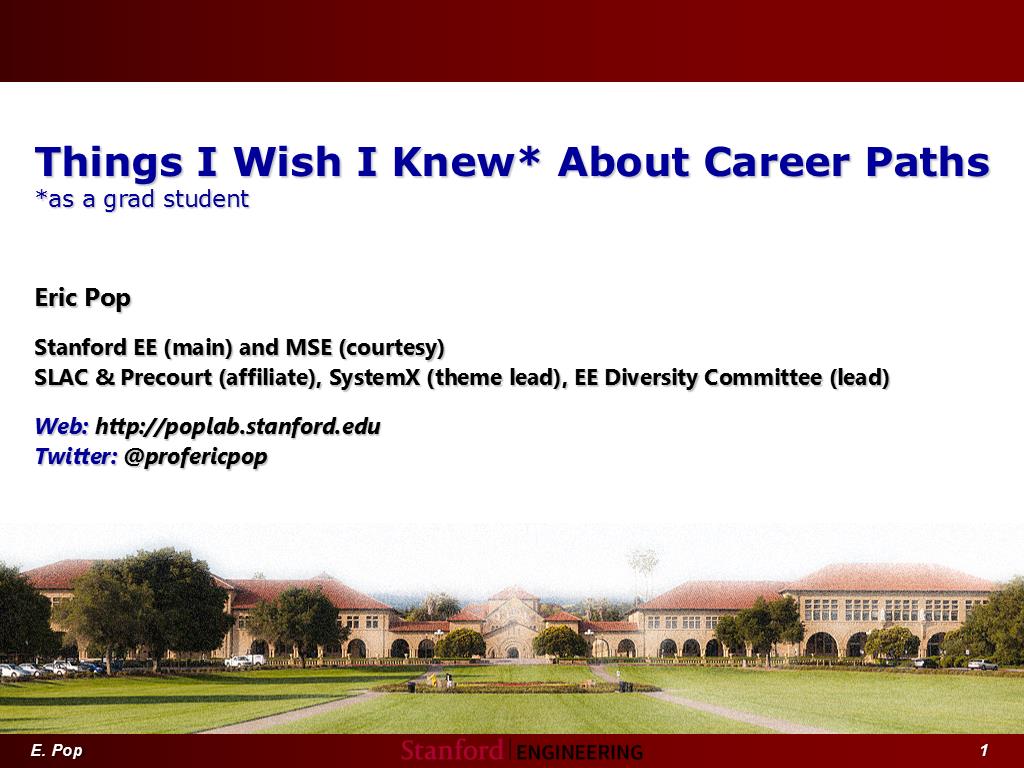Things I Wish I Knew* About Career Paths *as a grad student