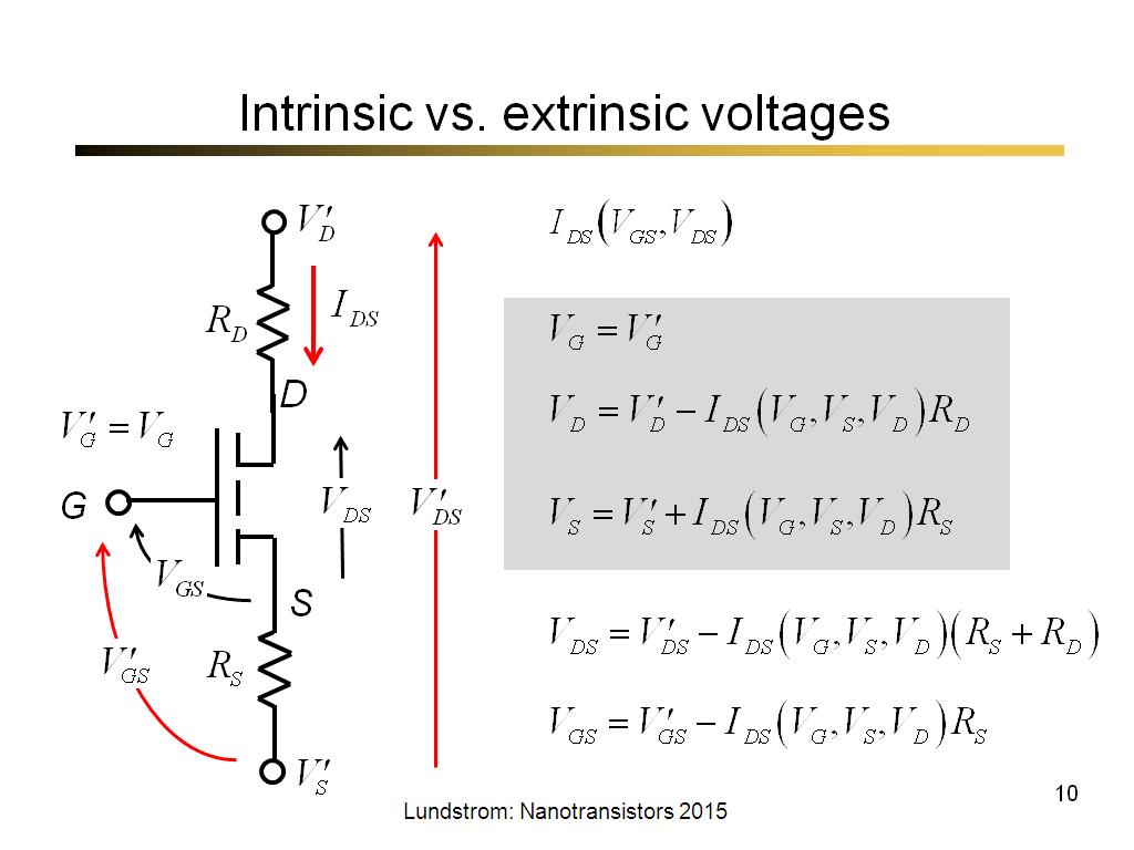 Intrinsic vs. extrinsic voltages