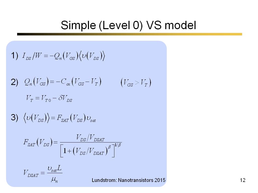 Simple (Level 0) VS model