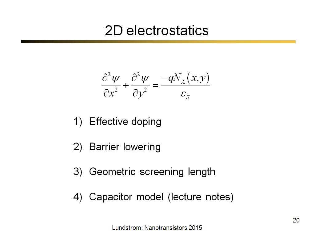 2D electrostatics