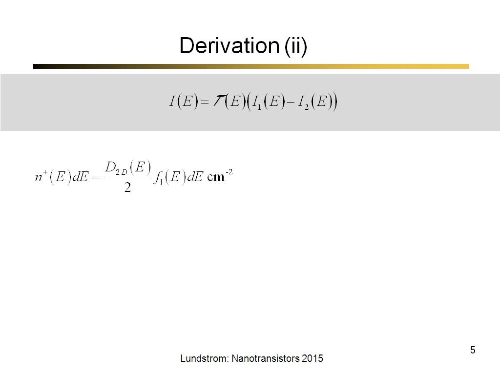 Derivation (ii)