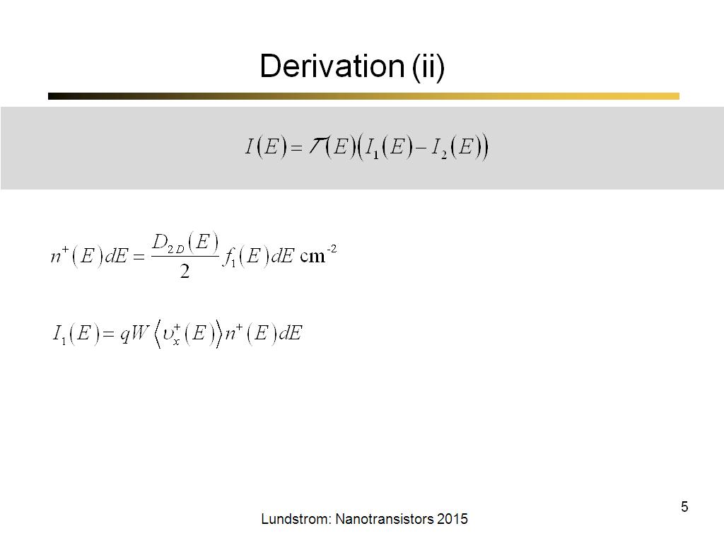 Derivation (ii)