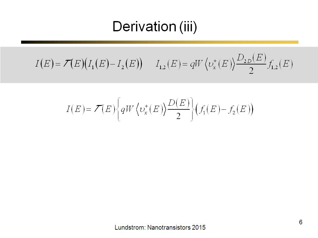 Derivation (iii)