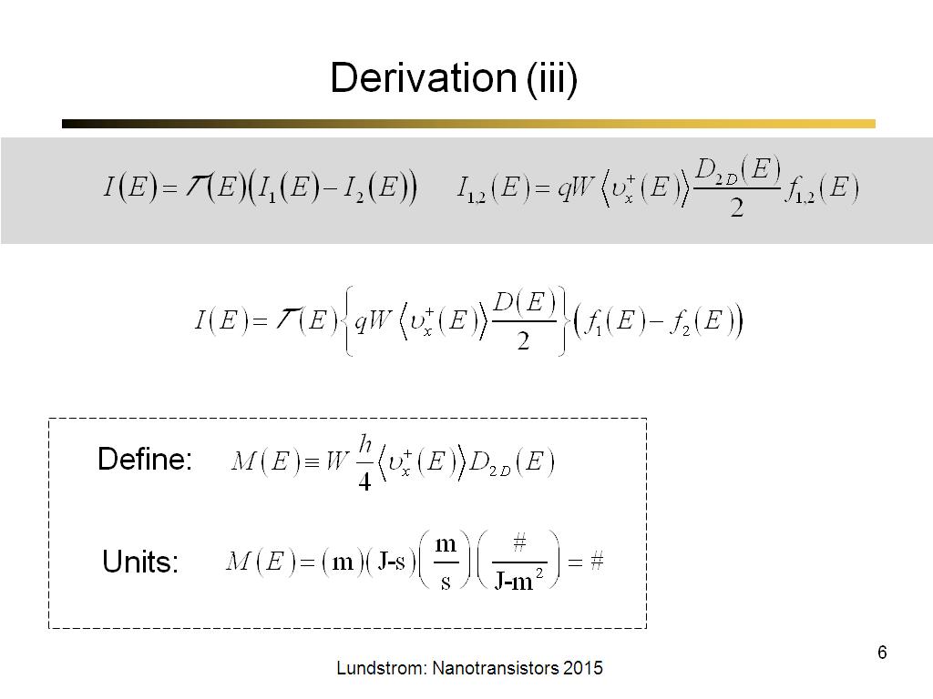 Derivation (iii)