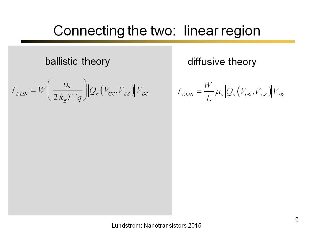 Connecting the two: linear region
