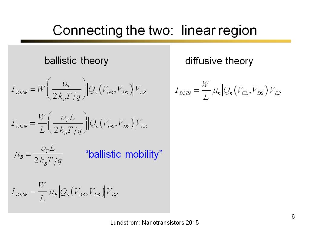 Connecting the two: linear region