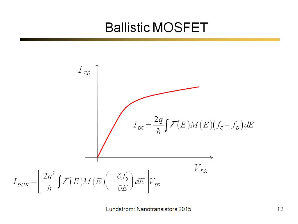 Ballistic MOSFET