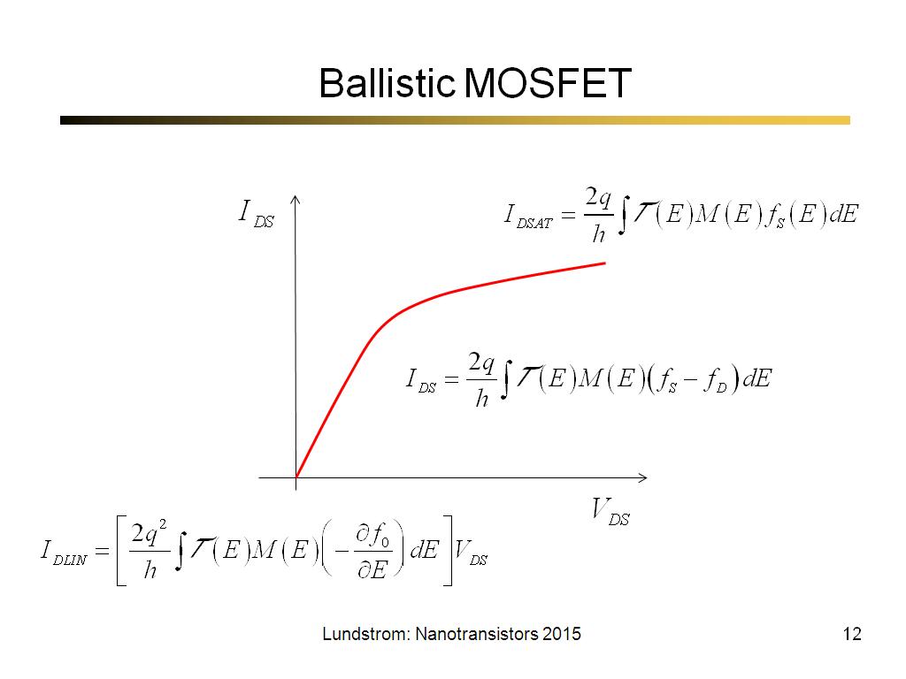 Ballistic MOSFET