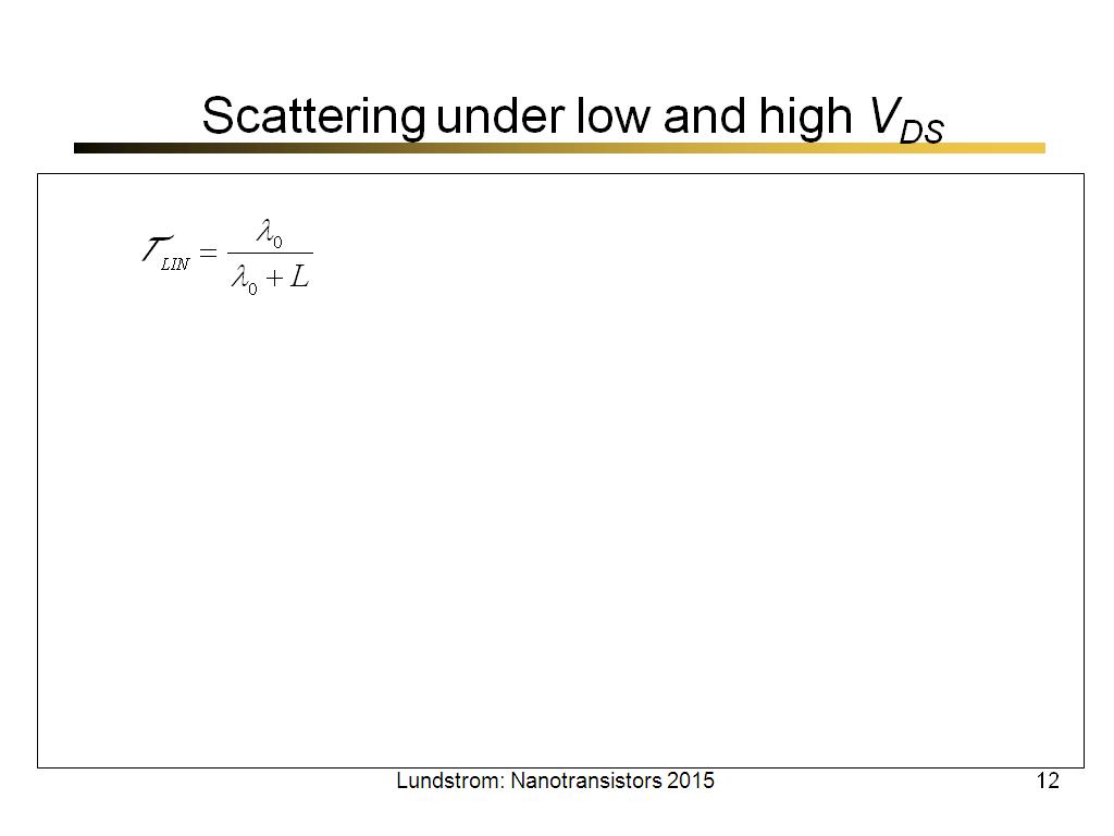 Scattering under low and high VDS