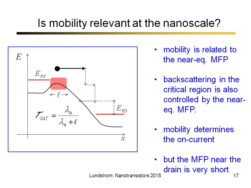 Is mobility relevant at the nanoscale?