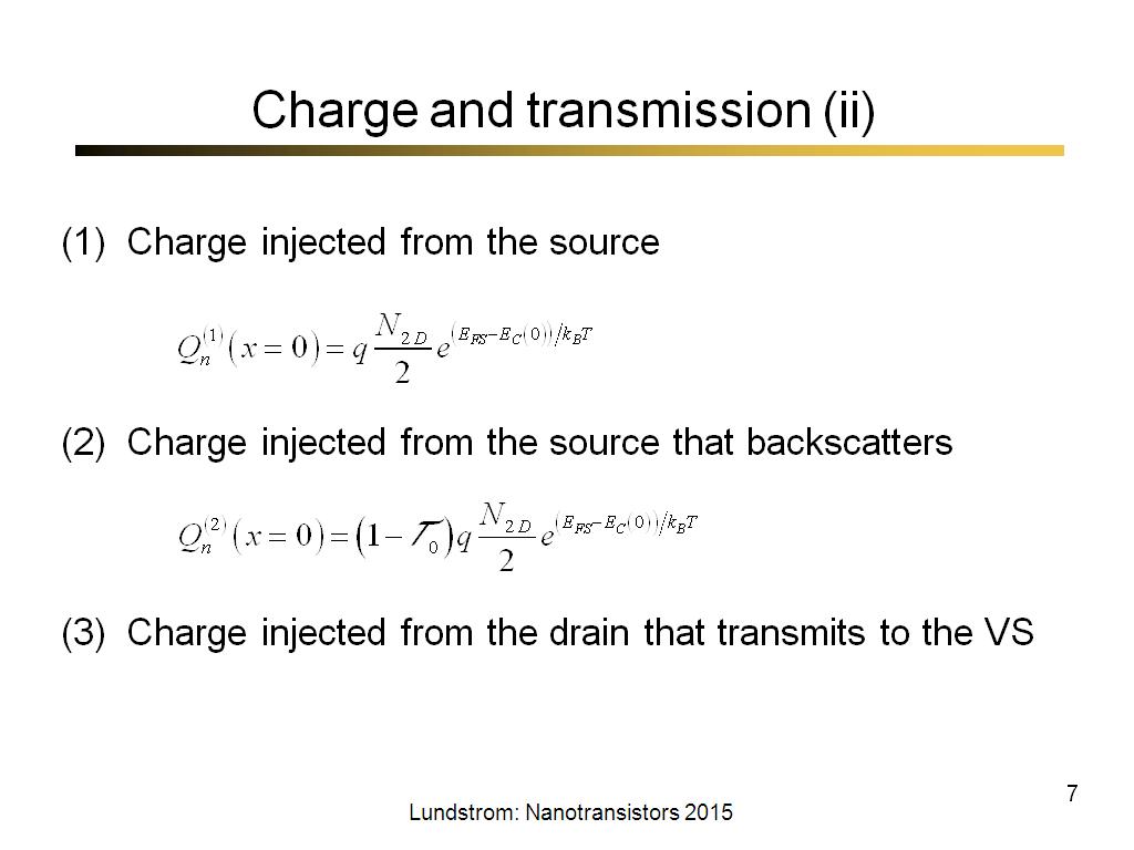 Charge and transmission (ii)