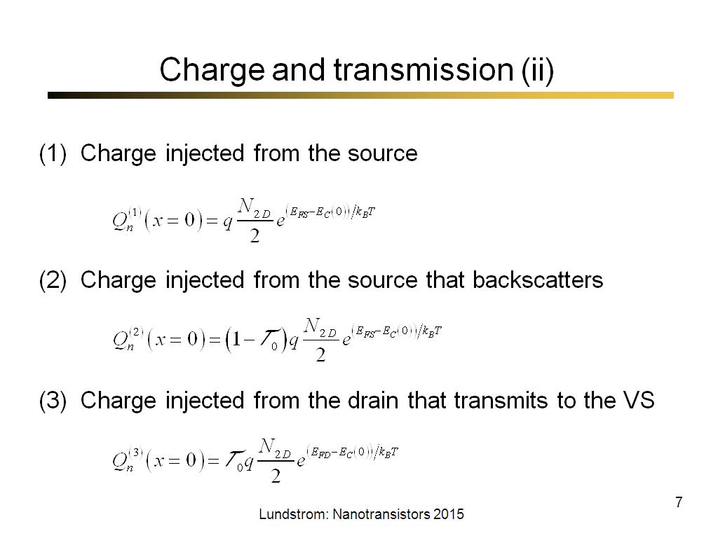 Charge and transmission (ii)