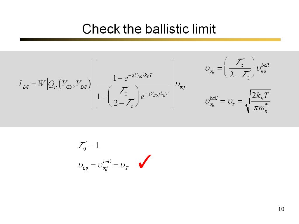 Check the ballistic limit
