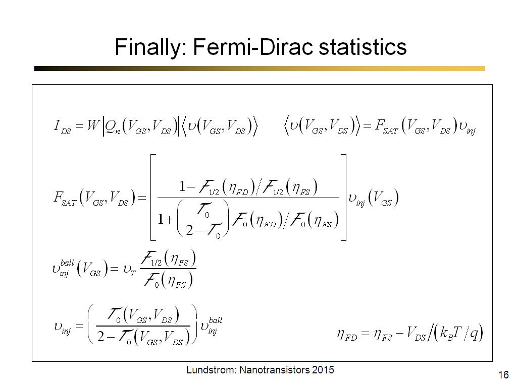 Finally: Fermi-Dirac statistics