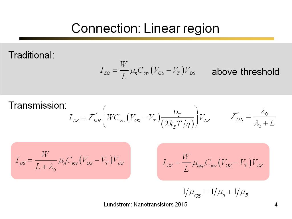 Connection: Linear region