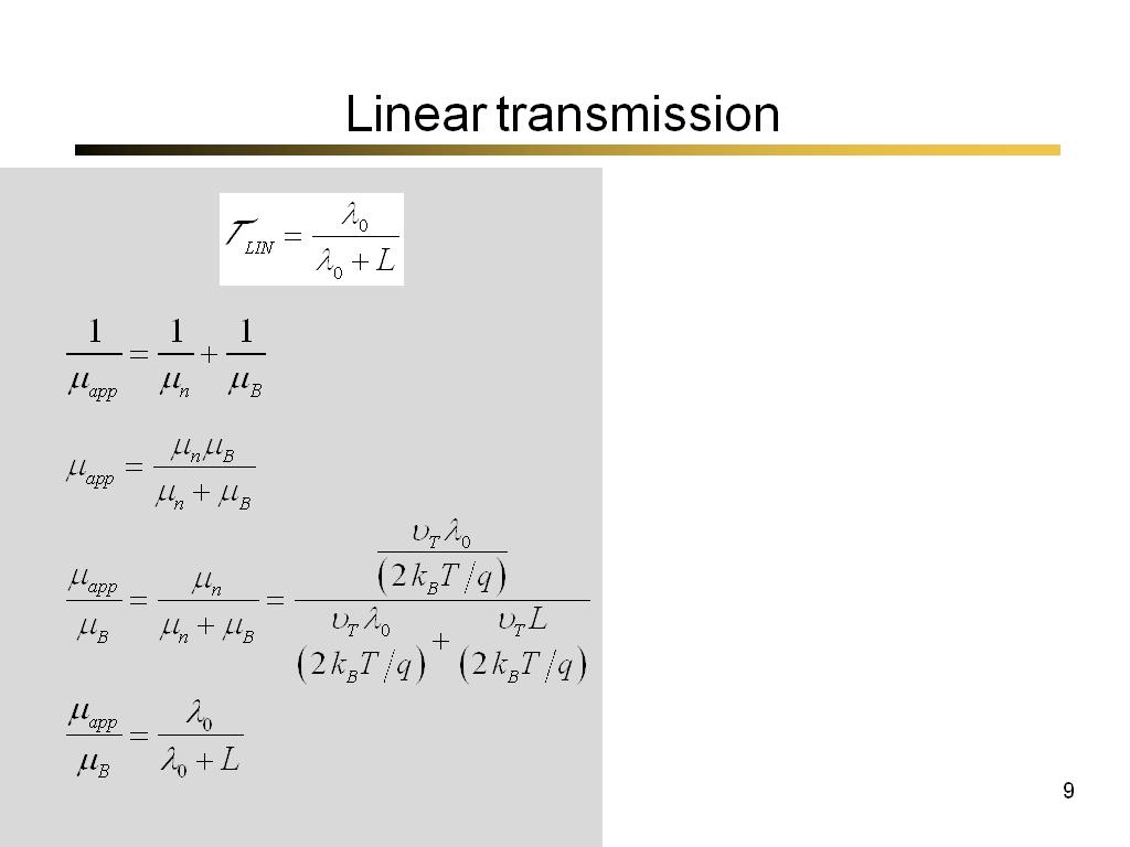 Linear transmission