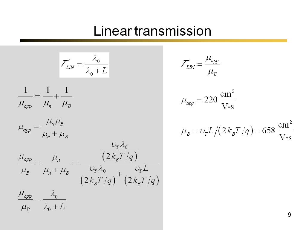 Linear transmission