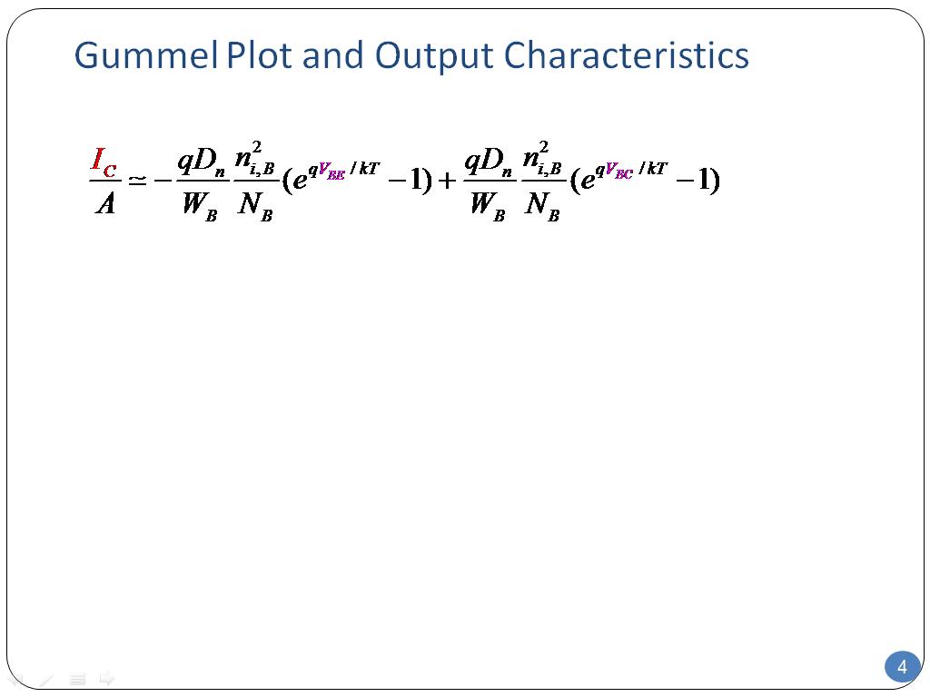 Gummel Plot and Output Characteristics