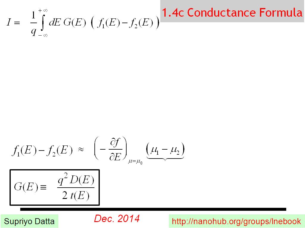 1.4c Conductance Formula