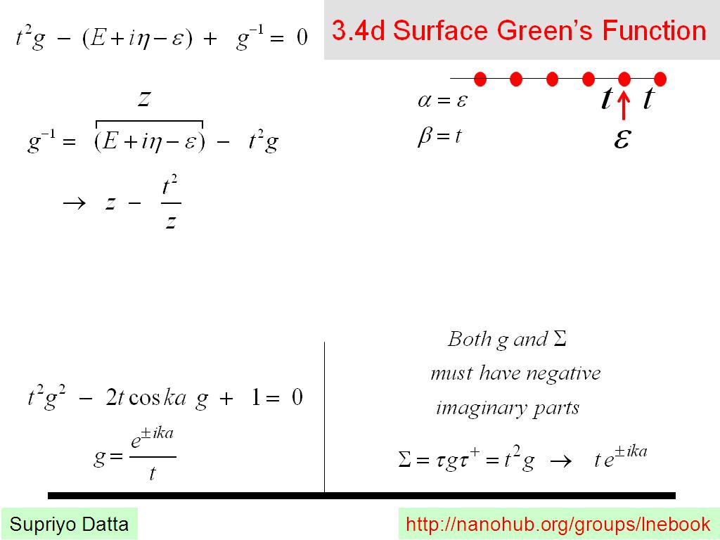 3.4d Surface Green's Function