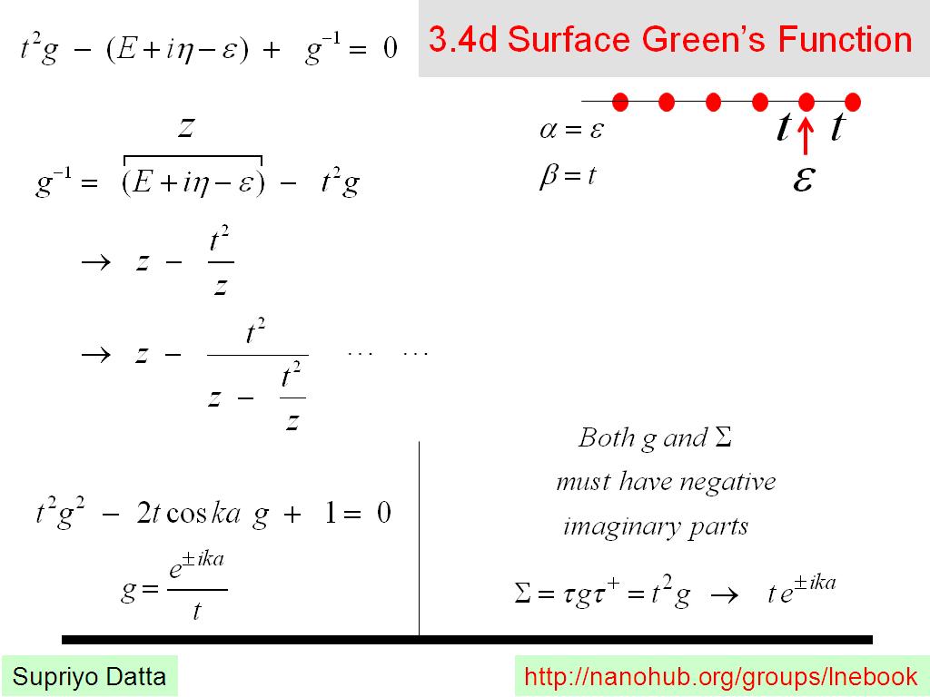 3.4d Surface Green's Function