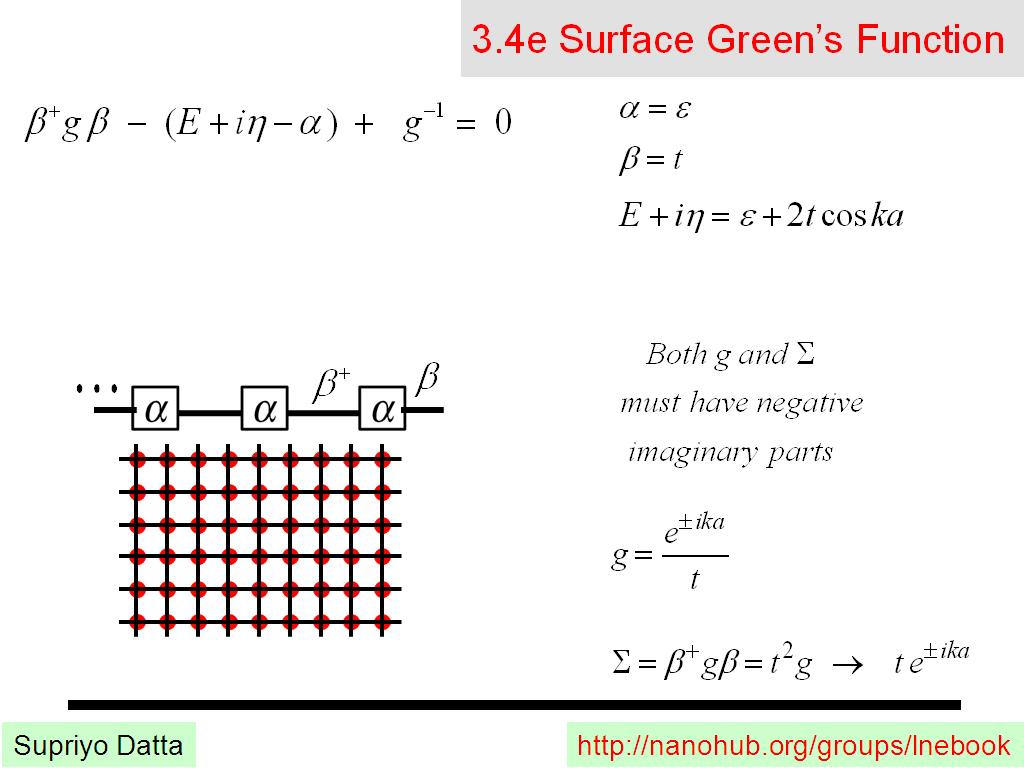 3.4e Surface Green's Function
