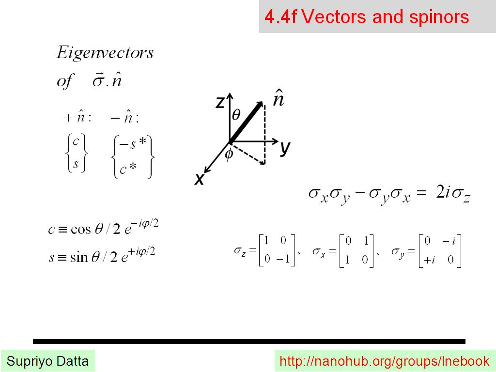 4.4f Vectors and spinors