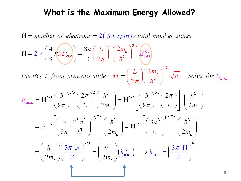 What is the Maximum Energy Allowed?