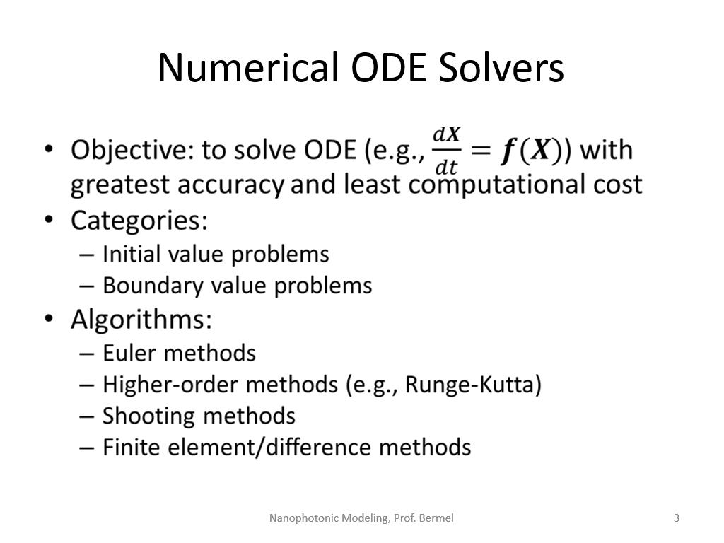 Numerical ODE Solvers
